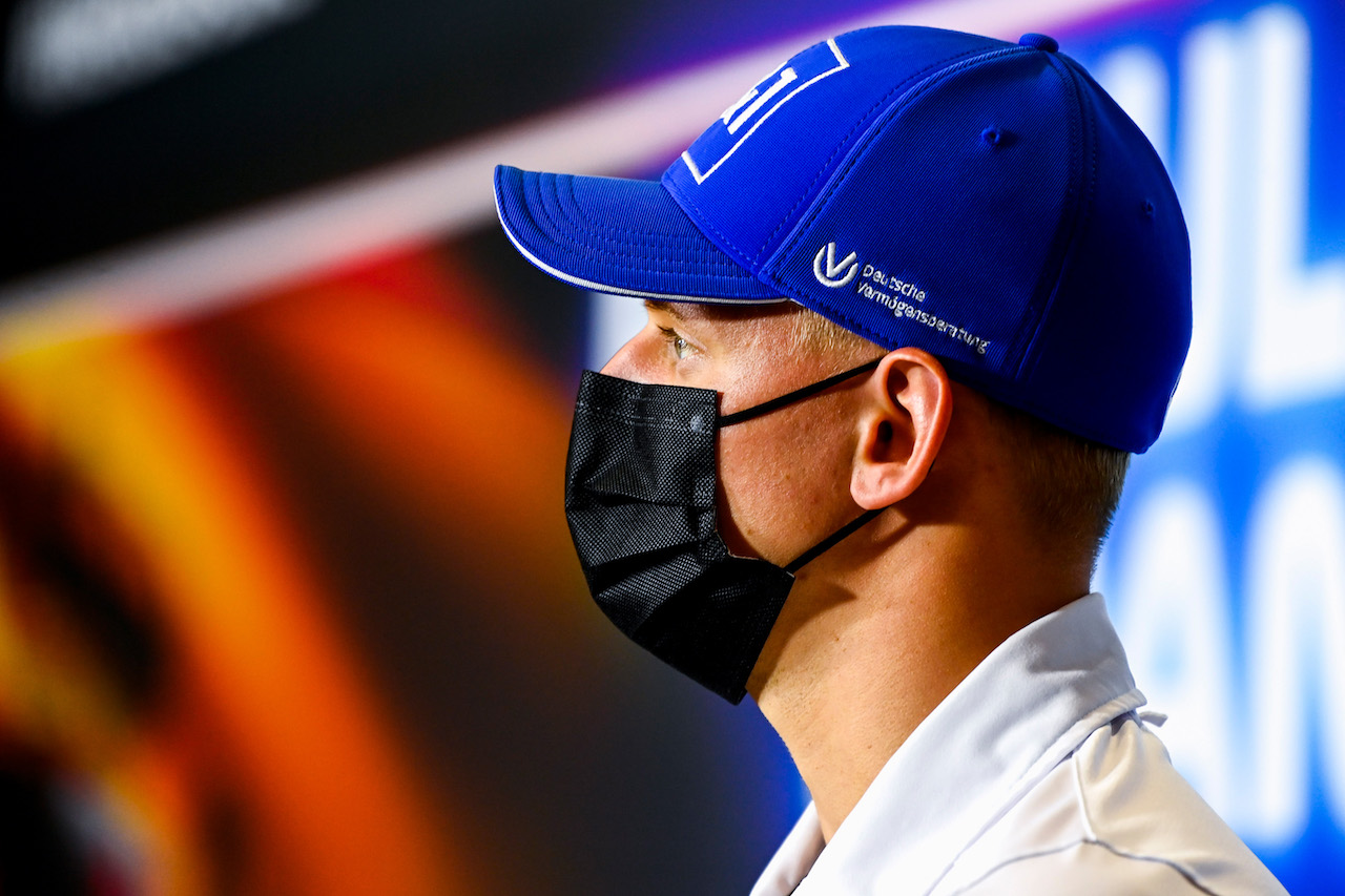 GP SPAGNA, Mick Schumacher (GER) Haas F1 Team in the FIA Press Conference.
06.05.2021. Formula 1 World Championship, Rd 4, Spanish Grand Prix, Barcelona, Spain, Preparation Day.
- www.xpbimages.com, EMail: requests@xpbimages.com © Copyright: FIA Pool Image for Editorial Use Only