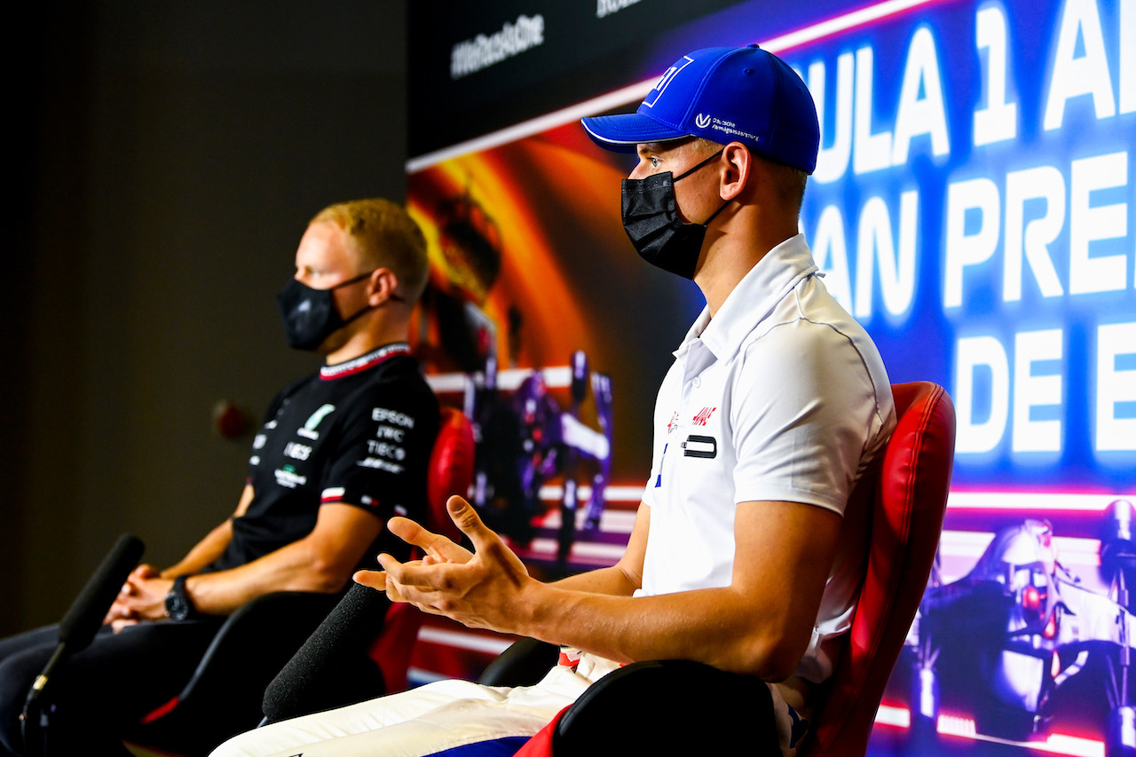 GP SPAGNA, Mick Schumacher (GER) Haas F1 Team in the FIA Press Conference.
06.05.2021. Formula 1 World Championship, Rd 4, Spanish Grand Prix, Barcelona, Spain, Preparation Day.
- www.xpbimages.com, EMail: requests@xpbimages.com © Copyright: FIA Pool Image for Editorial Use Only