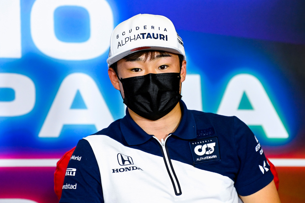 GP SPAGNA, Yuki Tsunoda (JPN) AlphaTauri in the FIA Press Conference.
06.05.2021. Formula 1 World Championship, Rd 4, Spanish Grand Prix, Barcelona, Spain, Preparation Day.
- www.xpbimages.com, EMail: requests@xpbimages.com © Copyright: FIA Pool Image for Editorial Use Only