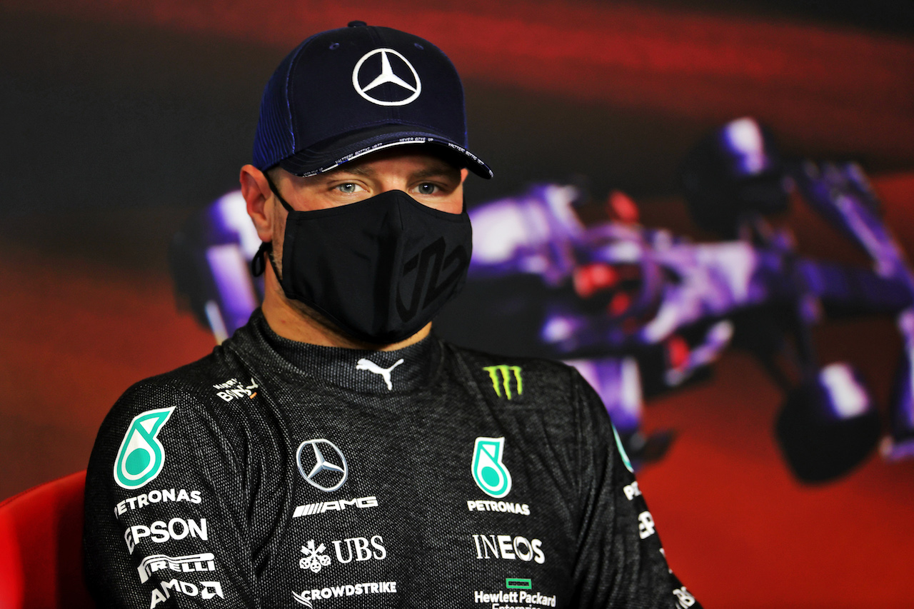 GP SPAGNA, Valtteri Bottas (FIN) Mercedes AMG F1 in the post qualifying FIA Press Conference.
08.05.2021. Formula 1 World Championship, Rd 4, Spanish Grand Prix, Barcelona, Spain, Qualifiche Day.
- www.xpbimages.com, EMail: requests@xpbimages.com © Copyright: Batchelor / XPB Images
