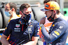 GP SPAGNA, Max Verstappen (NLD) Red Bull Racing in qualifying parc ferme with Bradley Scanes (GBR) Red Bull Racing Physio e Performance Coach.
08.05.2021. Formula 1 World Championship, Rd 4, Spanish Grand Prix, Barcelona, Spain, Qualifiche Day.
- www.xpbimages.com, EMail: requests@xpbimages.com © Copyright: Batchelor / XPB Images