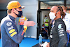 GP SPAGNA, (L to R): Max Verstappen (NLD) Red Bull Racing in qualifying parc ferme with pole sitter Lewis Hamilton (GBR) Mercedes AMG F1.
08.05.2021. Formula 1 World Championship, Rd 4, Spanish Grand Prix, Barcelona, Spain, Qualifiche Day.
- www.xpbimages.com, EMail: requests@xpbimages.com © Copyright: Batchelor / XPB Images