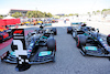 GP SPAGNA, (L to R): Pole sitter Lewis Hamilton (GBR) Mercedes AMG F1 W12 e team mate Valtteri Bottas (FIN) Mercedes AMG F1 W12 in qualifying parc ferme.
08.05.2021. Formula 1 World Championship, Rd 4, Spanish Grand Prix, Barcelona, Spain, Qualifiche Day.
- www.xpbimages.com, EMail: requests@xpbimages.com © Copyright: Batchelor / XPB Images