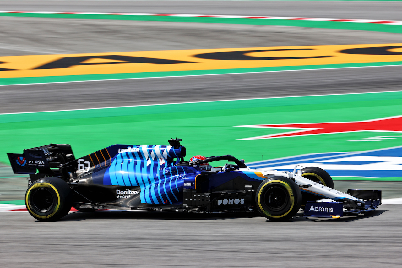 GP SPAGNA, George Russell (GBR) Williams Racing FW43B.
07.05.2021 Formula 1 World Championship, Rd 4, Spanish Grand Prix, Barcelona, Spain, Practice Day.
- www.xpbimages.com, EMail: requests@xpbimages.com © Copyright: Batchelor / XPB Images