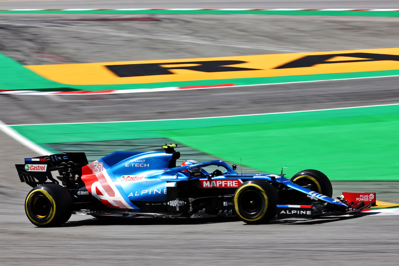 GP SPAGNA, Esteban Ocon (FRA) Alpine F1 Team A521.
07.05.2021 Formula 1 World Championship, Rd 4, Spanish Grand Prix, Barcelona, Spain, Practice Day.
- www.xpbimages.com, EMail: requests@xpbimages.com © Copyright: Batchelor / XPB Images