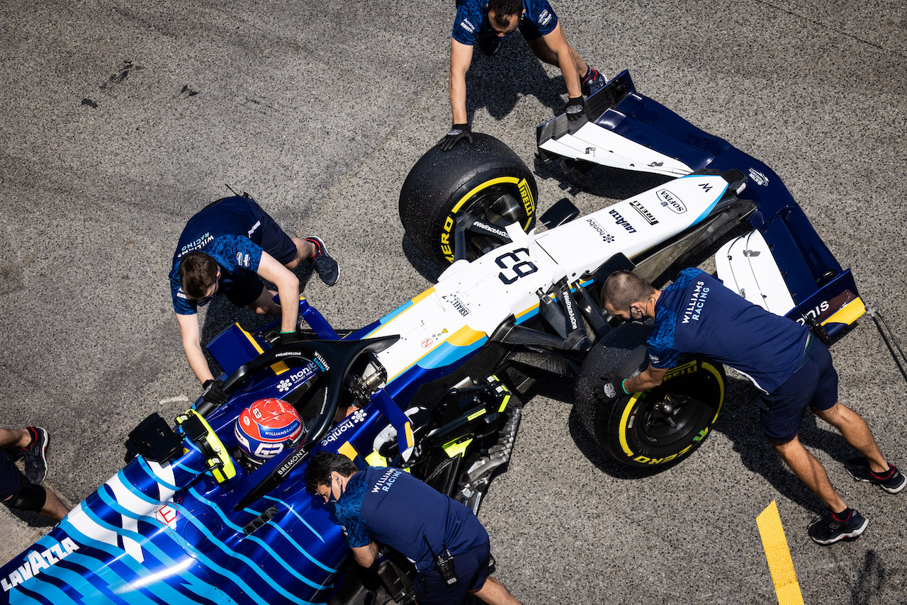 GP SPAGNA, George Russell (GBR) Williams Racing FW43B.
07.05.2021 Formula 1 World Championship, Rd 4, Spanish Grand Prix, Barcelona, Spain, Practice Day.
- www.xpbimages.com, EMail: requests@xpbimages.com © Copyright: Bearne / XPB Images