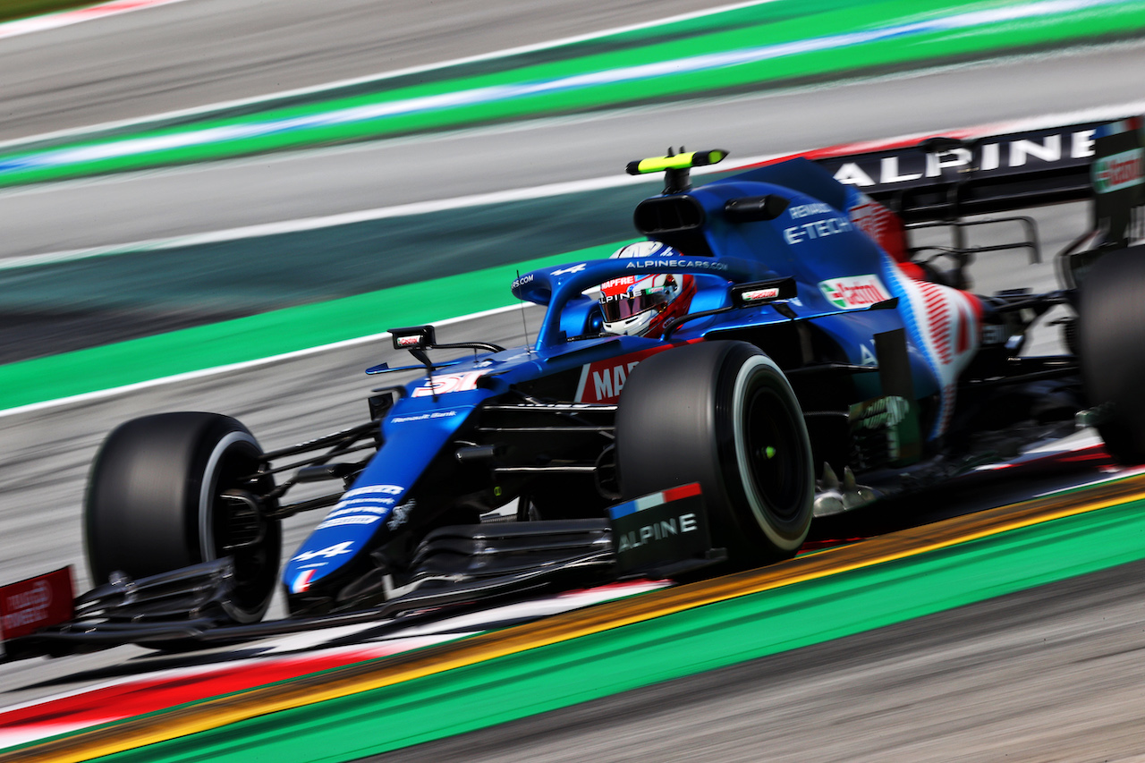 GP SPAGNA, Esteban Ocon (FRA) Alpine F1 Team A521.
07.05.2021 Formula 1 World Championship, Rd 4, Spanish Grand Prix, Barcelona, Spain, Practice Day.
- www.xpbimages.com, EMail: requests@xpbimages.com © Copyright: Moy / XPB Images