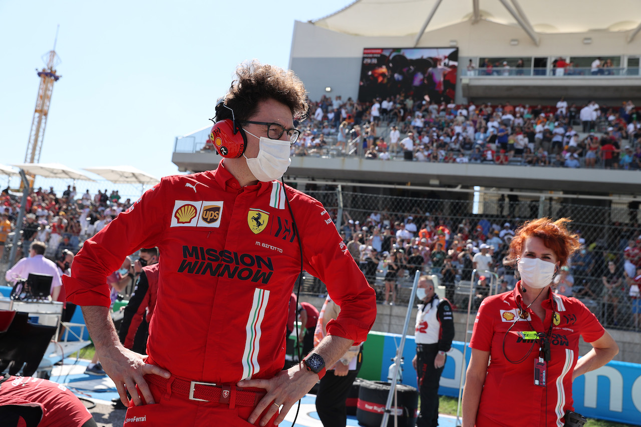 GP STATI UNITI, Mattia Binotto (ITA) Ferrari Team Principal.
24.10.2021. Formula 1 World Championship, Rd 17, United States Grand Prix, Austin, Texas, USA, Gara Day.
- www.xpbimages.com, EMail: requests@xpbimages.com © Copyright: Batchelor / XPB Images