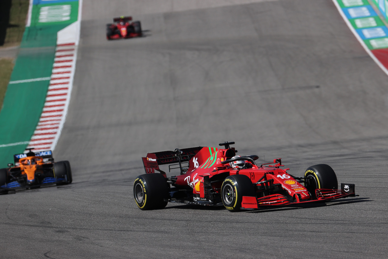 GP STATI UNITI, Charles Leclerc (MON) Ferrari SF-21.
24.10.2021. Formula 1 World Championship, Rd 17, United States Grand Prix, Austin, Texas, USA, Gara Day.
- www.xpbimages.com, EMail: requests@xpbimages.com © Copyright: Batchelor / XPB Images