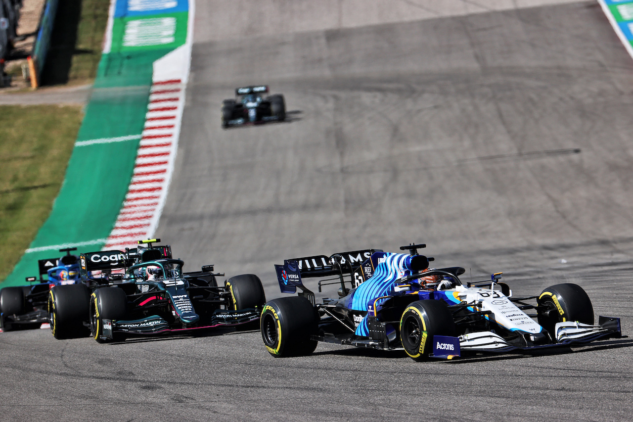 GP STATI UNITI, George Russell (GBR) Williams Racing FW43B.
24.10.2021. Formula 1 World Championship, Rd 17, United States Grand Prix, Austin, Texas, USA, Gara Day.
- www.xpbimages.com, EMail: requests@xpbimages.com © Copyright: Batchelor / XPB Images