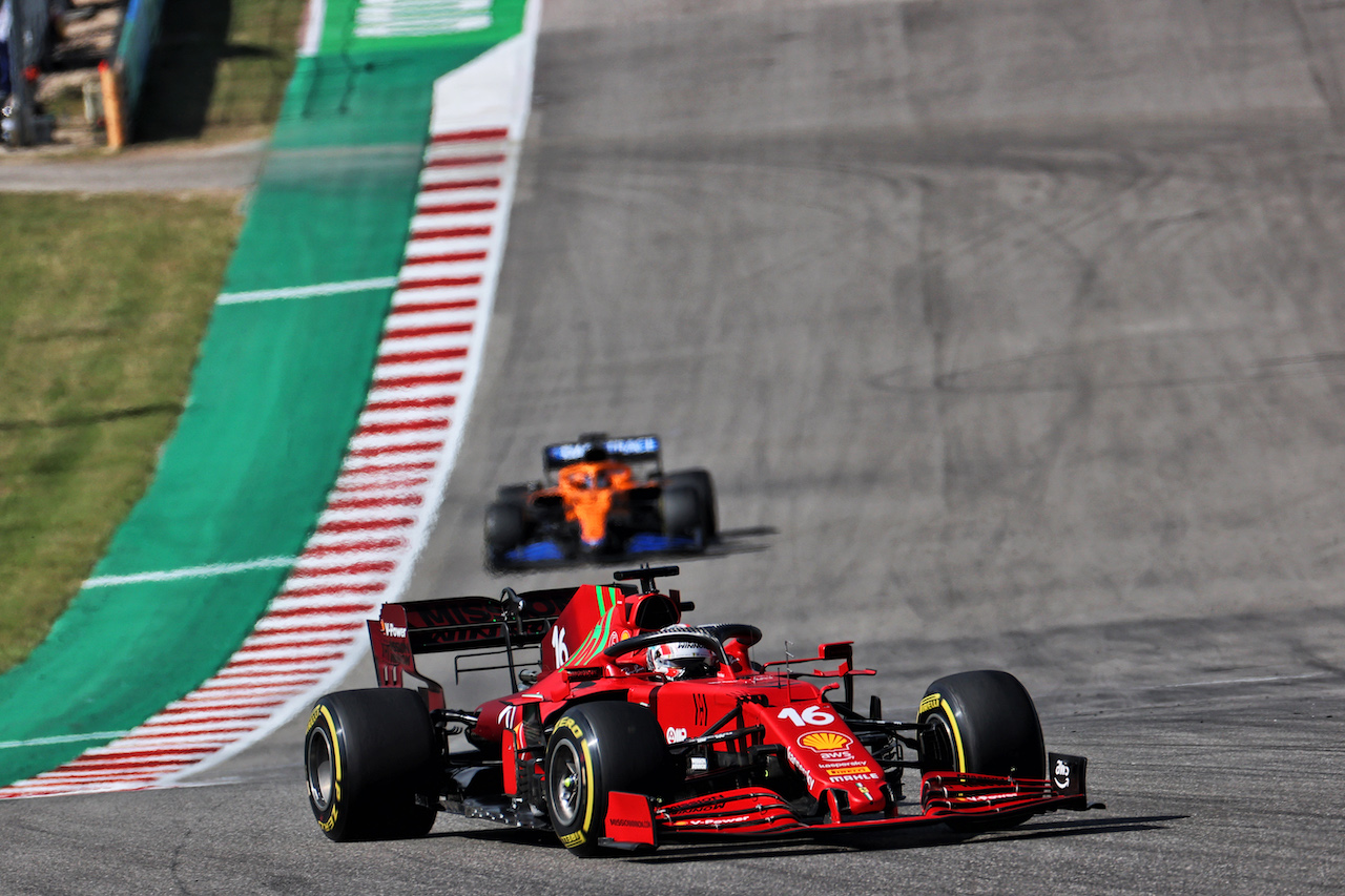GP STATI UNITI, Charles Leclerc (MON) Ferrari SF-21.
24.10.2021. Formula 1 World Championship, Rd 17, United States Grand Prix, Austin, Texas, USA, Gara Day.
- www.xpbimages.com, EMail: requests@xpbimages.com © Copyright: Batchelor / XPB Images