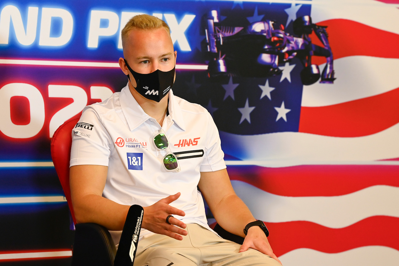 GP STATI UNITI, Nikita Mazepin (RUS) Haas F1 Team in the FIA Press Conference.
21.10.2021. Formula 1 World Championship, Rd 17, United States Grand Prix, Austin, Texas, USA, Preparation Day.
- www.xpbimages.com, EMail: requests@xpbimages.com © Copyright: FIA Pool Image for Editorial Use Only