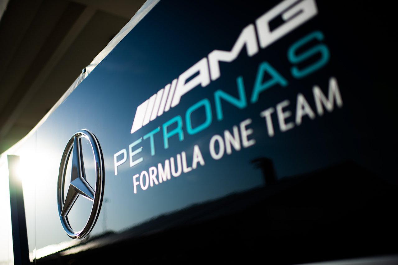 GP STATI UNITI, Mercedes AMG F1 logo.
21.10.2021. Formula 1 World Championship, Rd 17, United States Grand Prix, Austin, Texas, USA, Preparation Day.
- www.xpbimages.com, EMail: requests@xpbimages.com © Copyright: Price / XPB Images