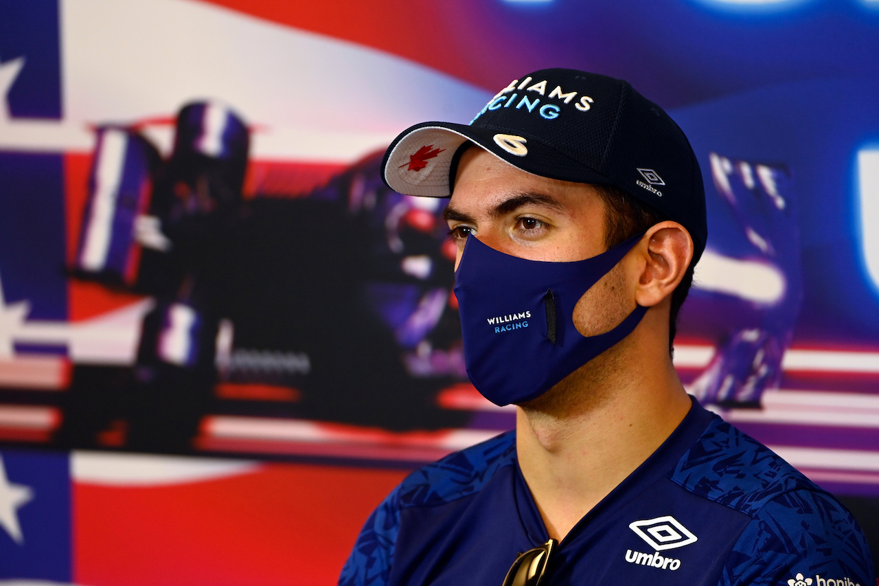 GP STATI UNITI, Nicholas Latifi (CDN) Williams Racing in the FIA Press Conference.
21.10.2021. Formula 1 World Championship, Rd 17, United States Grand Prix, Austin, Texas, USA, Preparation Day.
- www.xpbimages.com, EMail: requests@xpbimages.com © Copyright: FIA Pool Image for Editorial Use Only
