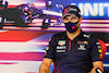 GP STATI UNITI, Sergio Perez (MEX) Red Bull Racing in the FIA Press Conference.
21.10.2021. Formula 1 World Championship, Rd 17, United States Grand Prix, Austin, Texas, USA, Preparation Day.
- www.xpbimages.com, EMail: requests@xpbimages.com © Copyright: FIA Pool Image for Editorial Use Only