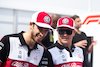 GP STATI UNITI, (L to R): Antonio Giovinazzi (ITA) Alfa Romeo Racing with team mate Kimi Raikkonen (FIN) Alfa Romeo Racing.
21.10.2021. Formula 1 World Championship, Rd 17, United States Grand Prix, Austin, Texas, USA, Preparation Day.
- www.xpbimages.com, EMail: requests@xpbimages.com © Copyright: Price / XPB Images