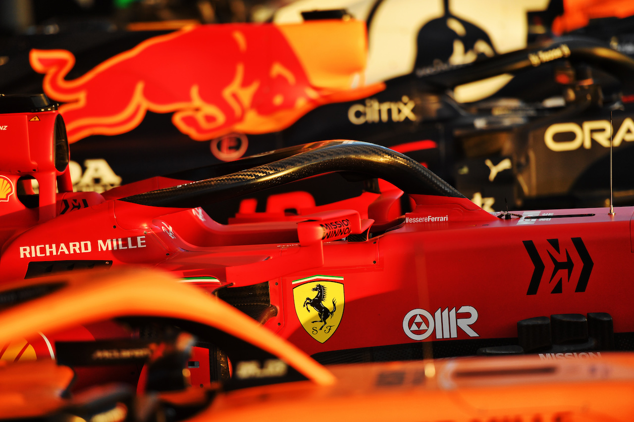 GP STATI UNITI, Ferrari SF-21 in parc ferme.
23.10.2021. Formula 1 World Championship, Rd 17, United States Grand Prix, Austin, Texas, USA, Qualifiche Day.
- www.xpbimages.com, EMail: requests@xpbimages.com © Copyright: Price / XPB Images