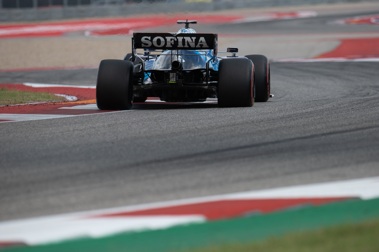 GP STATI UNITI, George Russell (GBR) Williams Racing FW43B.
23.10.2021. Formula 1 World Championship, Rd 17, United States Grand Prix, Austin, Texas, USA, Qualifiche Day.
- www.xpbimages.com, EMail: requests@xpbimages.com © Copyright: Price / XPB Images