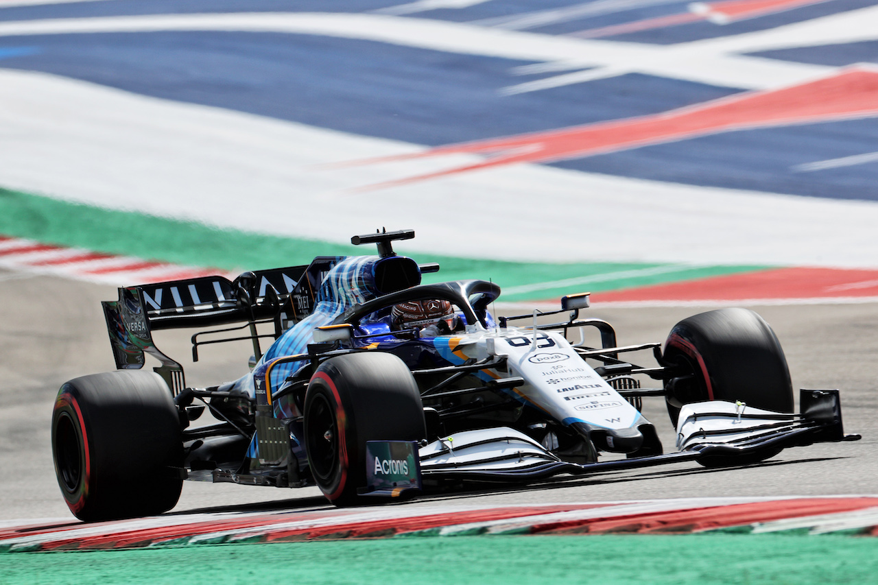 GP STATI UNITI, George Russell (GBR) Williams Racing FW43B.
23.10.2021. Formula 1 World Championship, Rd 17, United States Grand Prix, Austin, Texas, USA, Qualifiche Day.
- www.xpbimages.com, EMail: requests@xpbimages.com © Copyright: Batchelor / XPB Images