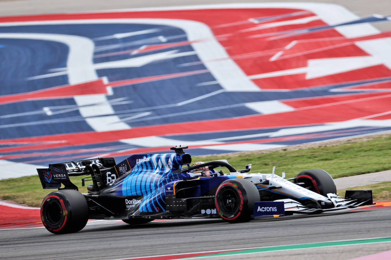 GP STATI UNITI, George Russell (GBR) Williams Racing FW43B.
23.10.2021. Formula 1 World Championship, Rd 17, United States Grand Prix, Austin, Texas, USA, Qualifiche Day.
- www.xpbimages.com, EMail: requests@xpbimages.com © Copyright: Batchelor / XPB Images
