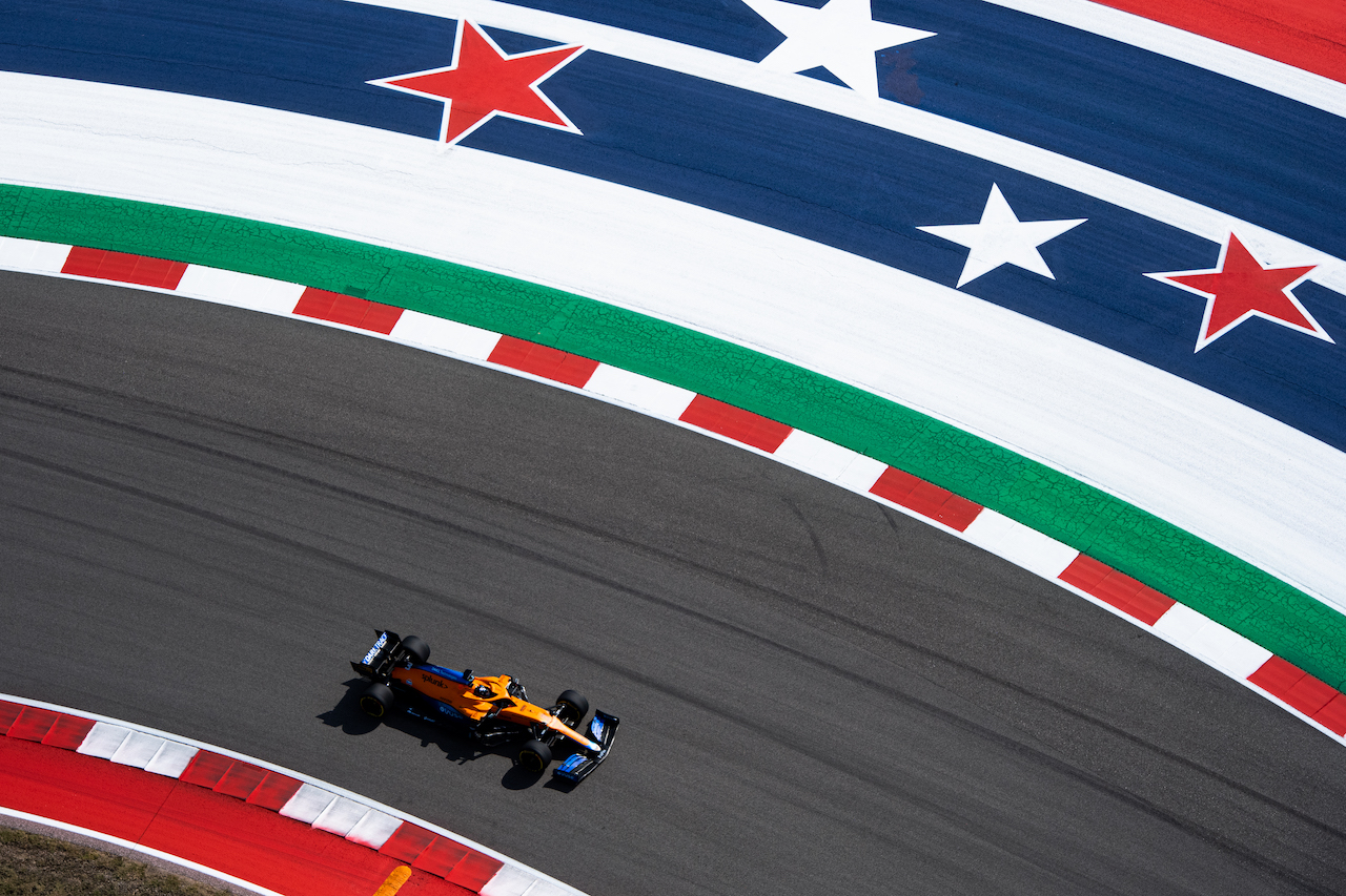 GP STATI UNITI, Daniel Ricciardo (AUS) McLaren MCL35M.
22.10.2021. Formula 1 World Championship, Rd 17, United States Grand Prix, Austin, Texas, USA, Practice Day.
- www.xpbimages.com, EMail: requests@xpbimages.com © Copyright: Price / XPB Images