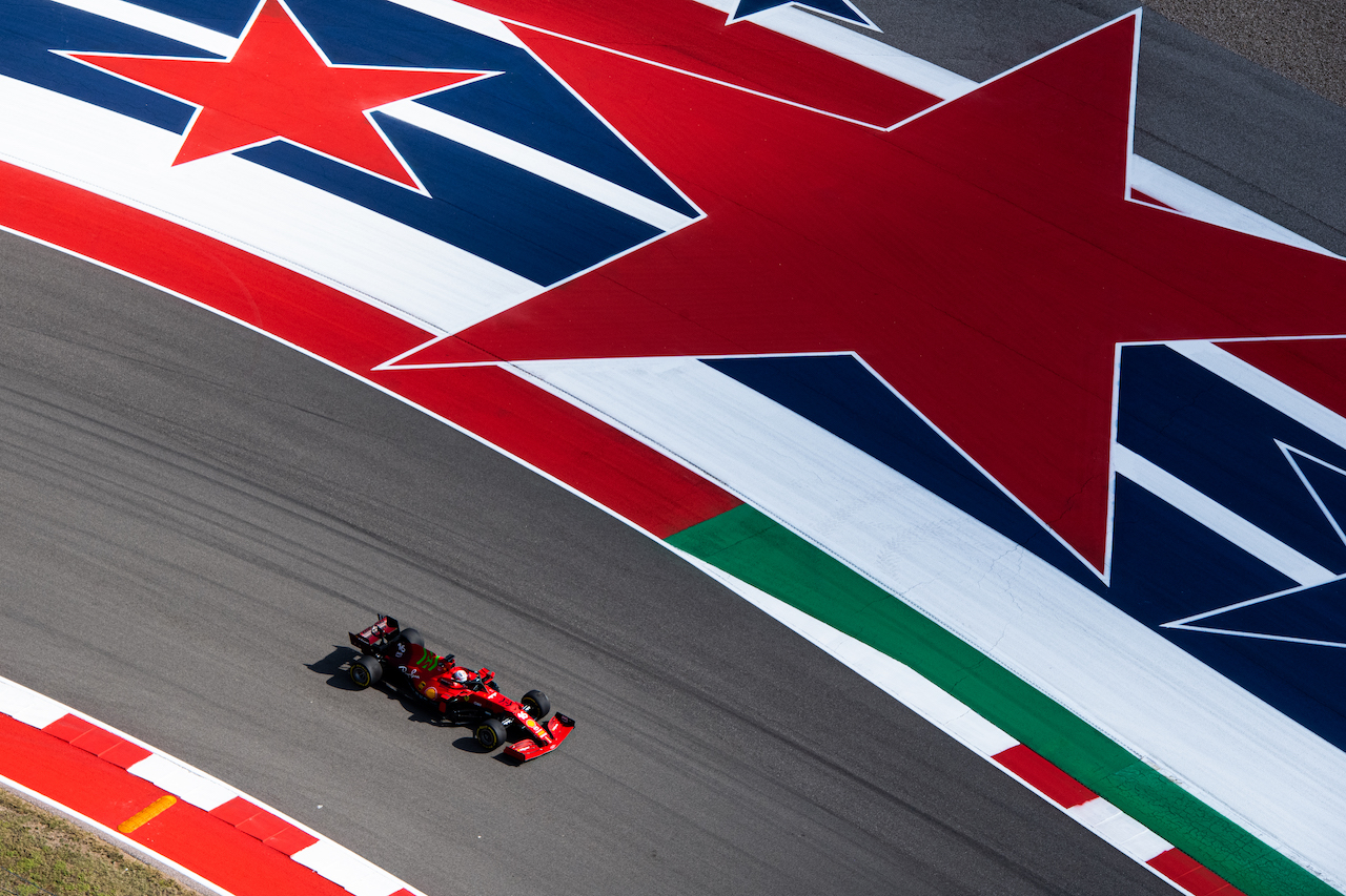 GP STATI UNITI, Charles Leclerc (MON) Ferrari SF-21.
22.10.2021. Formula 1 World Championship, Rd 17, United States Grand Prix, Austin, Texas, USA, Practice Day.
- www.xpbimages.com, EMail: requests@xpbimages.com © Copyright: Price / XPB Images