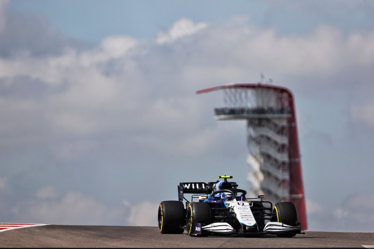 GP STATI UNITI, Nicholas Latifi (CDN) Williams Racing FW43B.
22.10.2021. Formula 1 World Championship, Rd 17, United States Grand Prix, Austin, Texas, USA, Practice Day.
- www.xpbimages.com, EMail: requests@xpbimages.com © Copyright: Batchelor / XPB Images