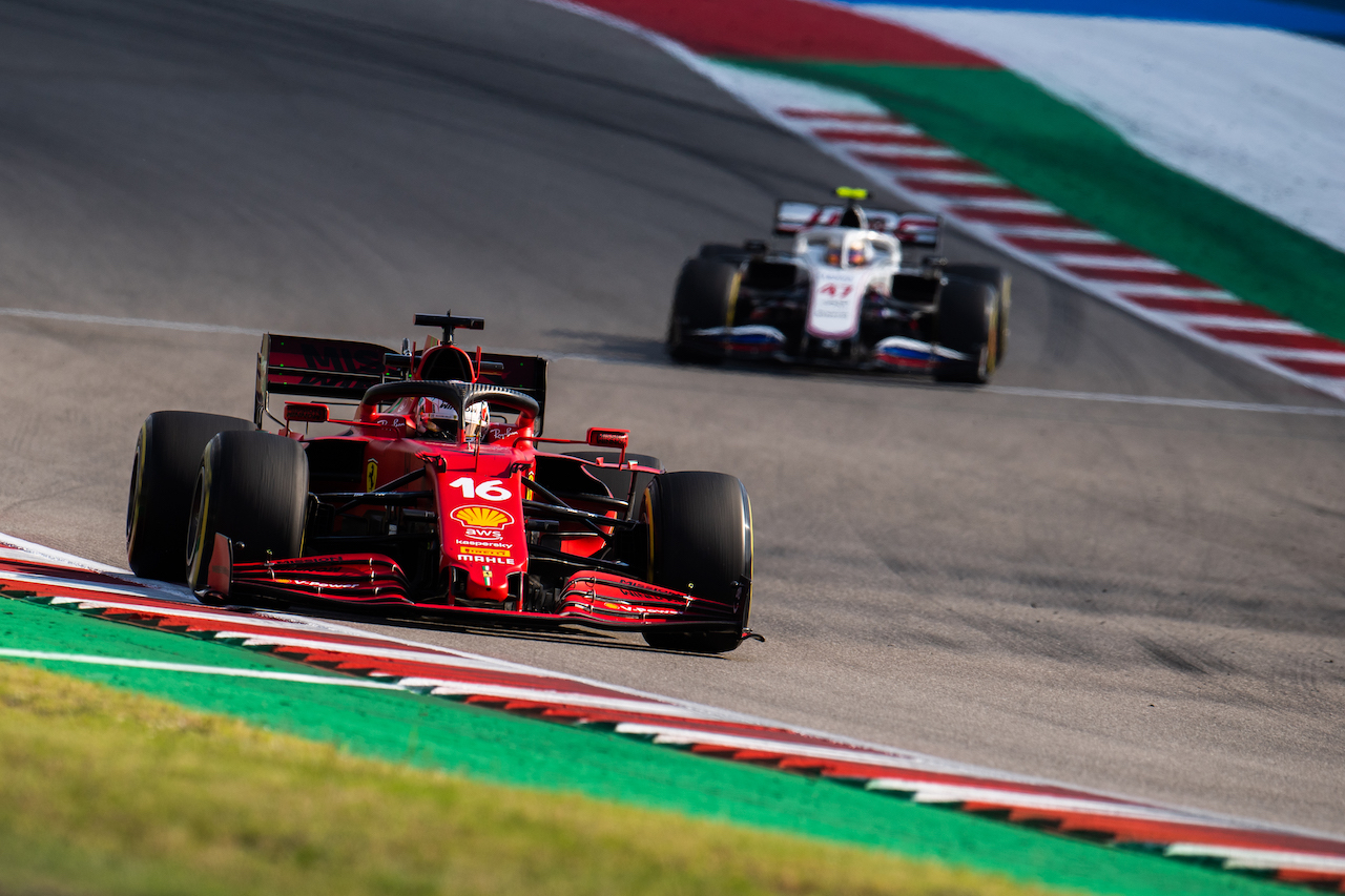 GP STATI UNITI, Charles Leclerc (MON) Ferrari SF-21.
22.10.2021. Formula 1 World Championship, Rd 17, United States Grand Prix, Austin, Texas, USA, Practice Day.
- www.xpbimages.com, EMail: requests@xpbimages.com © Copyright: Price / XPB Images