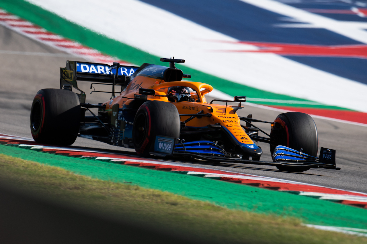 GP STATI UNITI, Daniel Ricciardo (AUS) McLaren MCL35M.
22.10.2021. Formula 1 World Championship, Rd 17, United States Grand Prix, Austin, Texas, USA, Practice Day.
- www.xpbimages.com, EMail: requests@xpbimages.com © Copyright: Price / XPB Images