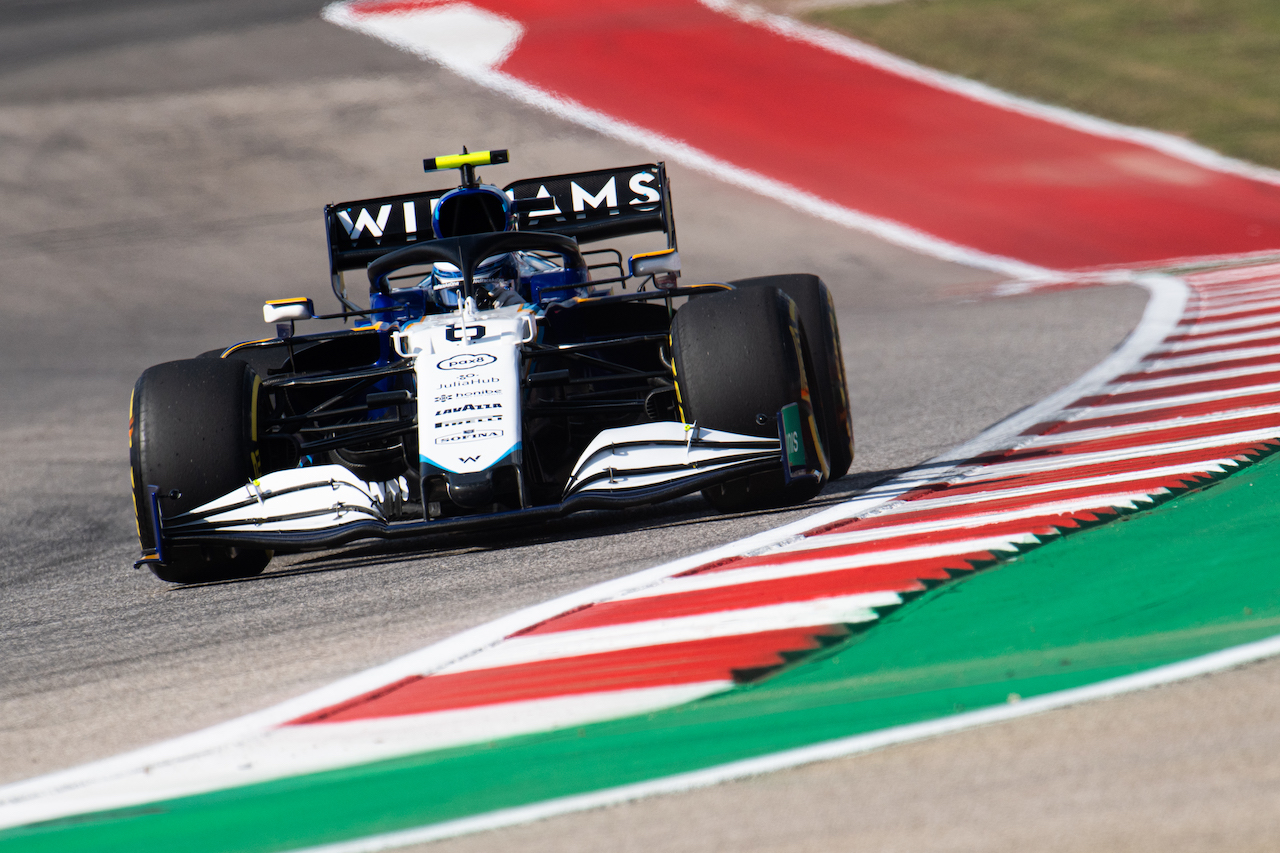 GP STATI UNITI, Nicholas Latifi (CDN) Williams Racing FW43B.
22.10.2021. Formula 1 World Championship, Rd 17, United States Grand Prix, Austin, Texas, USA, Practice Day.
- www.xpbimages.com, EMail: requests@xpbimages.com © Copyright: Price / XPB Images