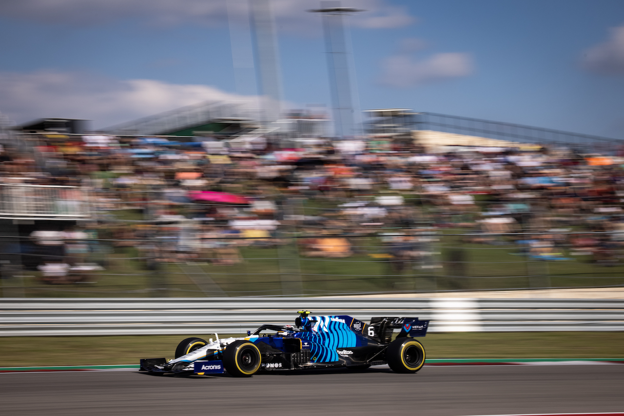 GP STATI UNITI, Nicholas Latifi (CDN) Williams Racing FW43B.
22.10.2021. Formula 1 World Championship, Rd 17, United States Grand Prix, Austin, Texas, USA, Practice Day.
- www.xpbimages.com, EMail: requests@xpbimages.com © Copyright: Bearne / XPB Images