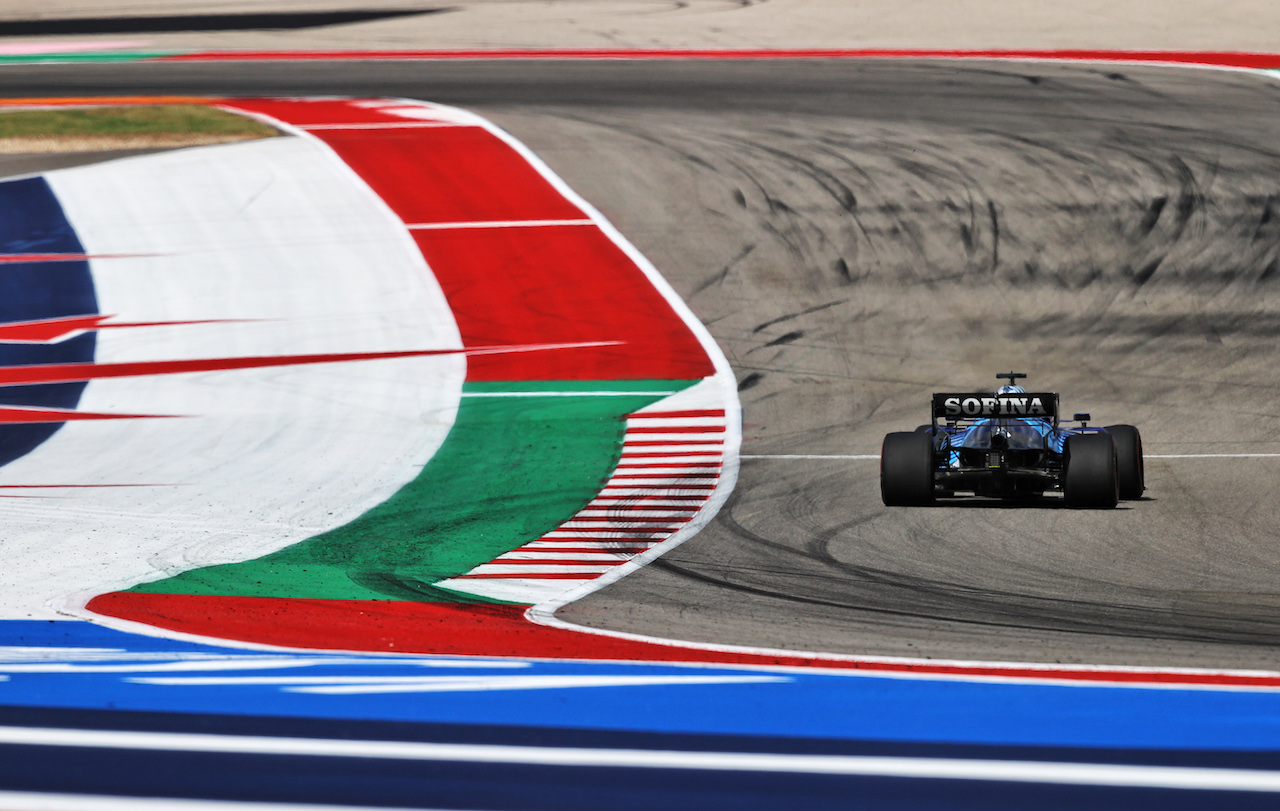 GP STATI UNITI, George Russell (GBR) Williams Racing FW43B.
22.10.2021. Formula 1 World Championship, Rd 17, United States Grand Prix, Austin, Texas, USA, Practice Day.
- www.xpbimages.com, EMail: requests@xpbimages.com © Copyright: Moy / XPB Images