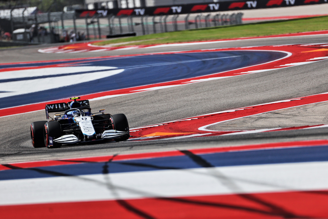 GP STATI UNITI, Nicholas Latifi (CDN) Williams Racing FW43B.
22.10.2021. Formula 1 World Championship, Rd 17, United States Grand Prix, Austin, Texas, USA, Practice Day.
- www.xpbimages.com, EMail: requests@xpbimages.com © Copyright: Batchelor / XPB Images