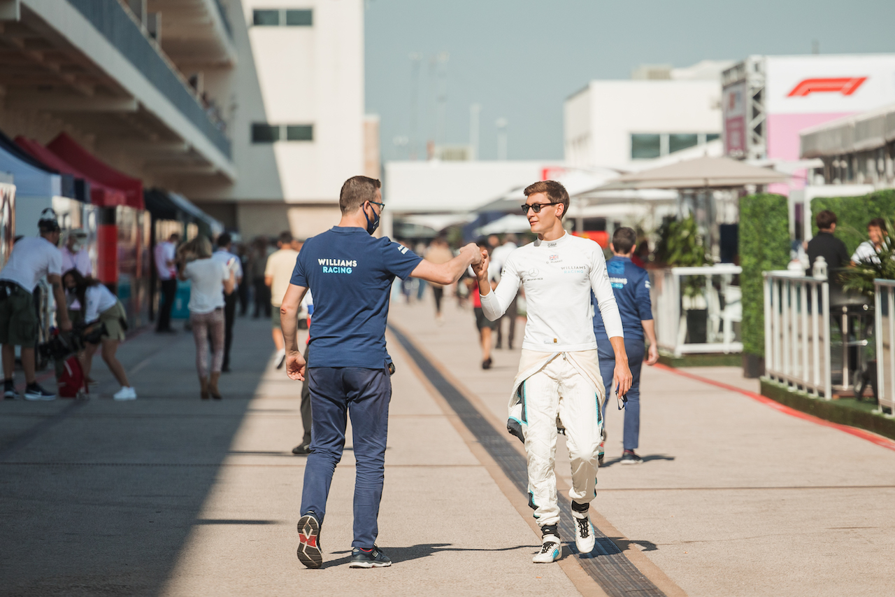 GP STATI UNITI, George Russell (GBR) Williams Racing.
22.10.2021. Formula 1 World Championship, Rd 17, United States Grand Prix, Austin, Texas, USA, Practice Day.
- www.xpbimages.com, EMail: requests@xpbimages.com © Copyright: Bearne / XPB Images