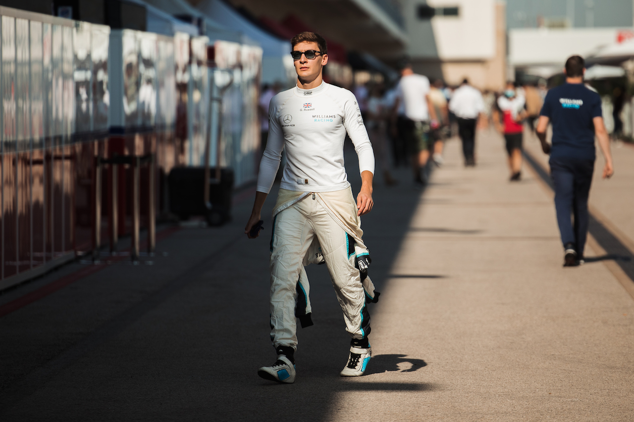 GP STATI UNITI, George Russell (GBR) Williams Racing.
22.10.2021. Formula 1 World Championship, Rd 17, United States Grand Prix, Austin, Texas, USA, Practice Day.
- www.xpbimages.com, EMail: requests@xpbimages.com © Copyright: Bearne / XPB Images