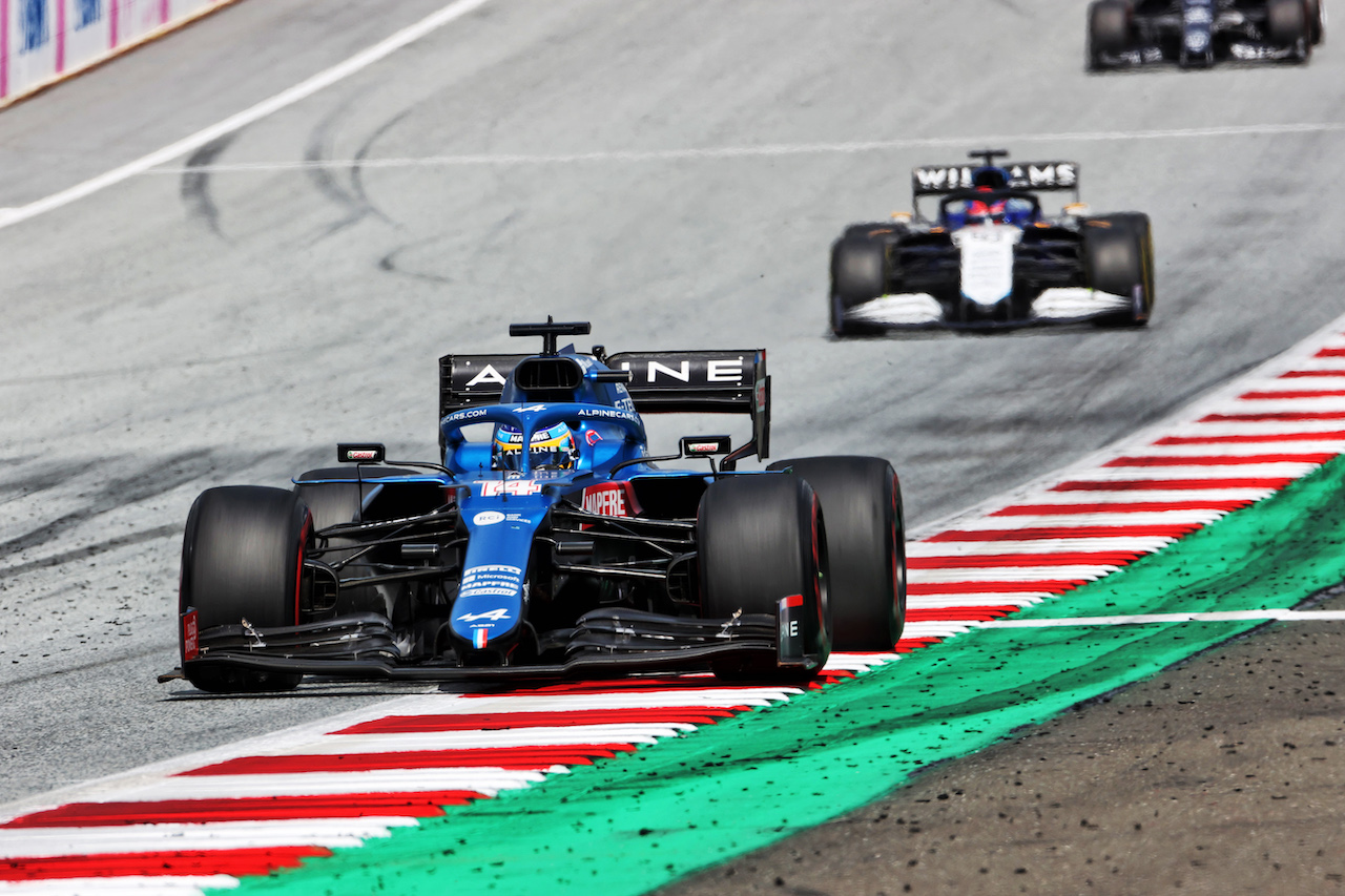 GP STIRIA, Fernando Alonso (ESP) Alpine F1 Team A521.
27.06.2021. Formula 1 World Championship, Rd 8, Steiermark Grand Prix, Spielberg, Austria, Gara Day.
- www.xpbimages.com, EMail: requests@xpbimages.com © Copyright: Charniaux / XPB Images