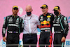 GP STIRIA, 
2nd place Lewis Hamilton (GBR) Mercedes AMG F1 W12 with Dr Helmut Marko (AUT) Red Bull Motorsport Consultant , 1st place Max Verstappen (NLD) Red Bull Racing RB16B e 3rd place Valtteri Bottas (FIN) Mercedes AMG F1. 27.06.2021. Formula 1 World Championship, Rd 8, Steiermark Grand Prix, Spielberg, Austria, Gara Day. - www.xpbimages.com, EMail: requests@xpbimages.com ¬© Copyright: Batchelor / XPB Images