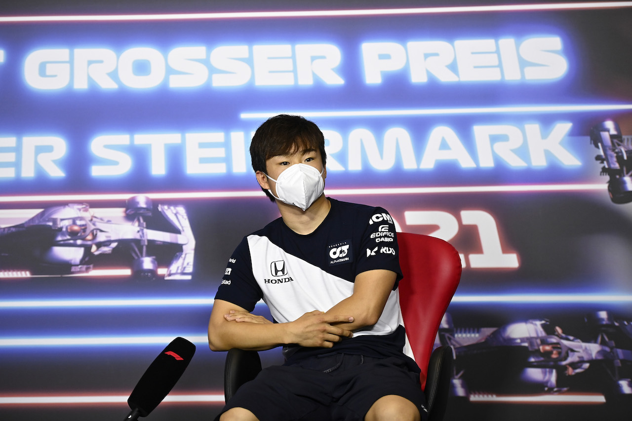 GP STIRIA, Yuki Tsunoda (JPN) AlphaTauri in the FIA Press Conference.
24.06.2021. Formula 1 World Championship, Rd 8, Steiermark Grand Prix, Spielberg, Austria, Preparation Day.
- www.xpbimages.com, EMail: requests@xpbimages.com © Copyright: FIA Pool Image for Editorial Use Only