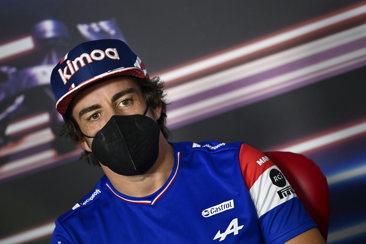 GP STIRIA, Fernando Alonso (ESP) Alpine F1 Team in the FIA Press Conference.
24.06.2021. Formula 1 World Championship, Rd 8, Steiermark Grand Prix, Spielberg, Austria, Preparation Day.
- www.xpbimages.com, EMail: requests@xpbimages.com © Copyright: FIA Pool Image for Editorial Use Only