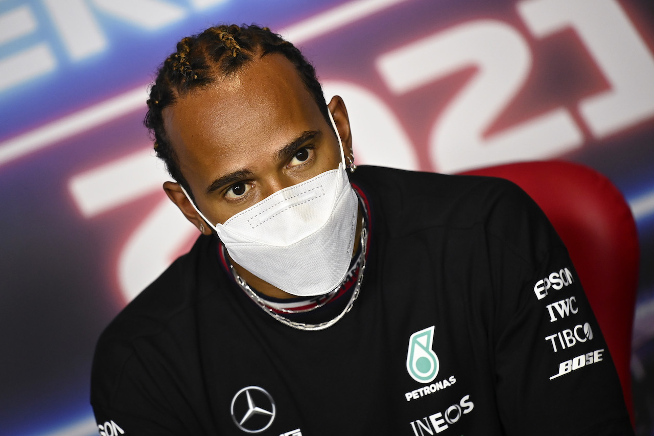 GP STIRIA, Lewis Hamilton (GBR) Mercedes AMG F1 in the FIA Press Conference.
24.06.2021. Formula 1 World Championship, Rd 8, Steiermark Grand Prix, Spielberg, Austria, Preparation Day.
- www.xpbimages.com, EMail: requests@xpbimages.com © Copyright: FIA Pool Image for Editorial Use Only