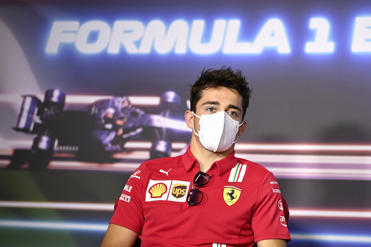GP STIRIA, Charles Leclerc (MON) Ferrari in the FIA Press Conference.
24.06.2021. Formula 1 World Championship, Rd 8, Steiermark Grand Prix, Spielberg, Austria, Preparation Day.
- www.xpbimages.com, EMail: requests@xpbimages.com © Copyright: FIA Pool Image for Editorial Use Only