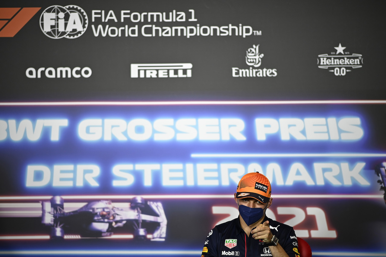 GP STIRIA, Max Verstappen (NLD) Red Bull Racing in the FIA Press Conference.
24.06.2021. Formula 1 World Championship, Rd 8, Steiermark Grand Prix, Spielberg, Austria, Preparation Day.
- www.xpbimages.com, EMail: requests@xpbimages.com © Copyright: FIA Pool Image for Editorial Use Only