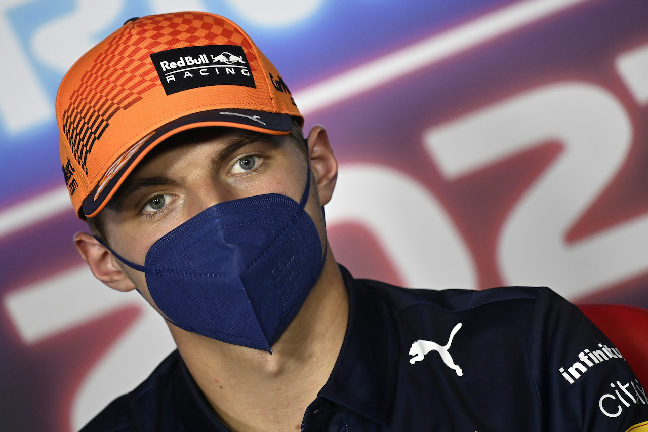 GP STIRIA, Max Verstappen (NLD) Red Bull Racing in the FIA Press Conference.
24.06.2021. Formula 1 World Championship, Rd 8, Steiermark Grand Prix, Spielberg, Austria, Preparation Day.
- www.xpbimages.com, EMail: requests@xpbimages.com © Copyright: FIA Pool Image for Editorial Use Only