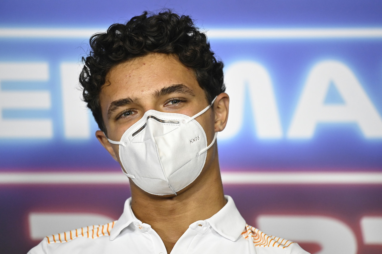 GP STIRIA, Lando Norris (GBR) McLaren in the FIA Press Conference.
24.06.2021. Formula 1 World Championship, Rd 8, Steiermark Grand Prix, Spielberg, Austria, Preparation Day.
- www.xpbimages.com, EMail: requests@xpbimages.com © Copyright: FIA Pool Image for Editorial Use Only