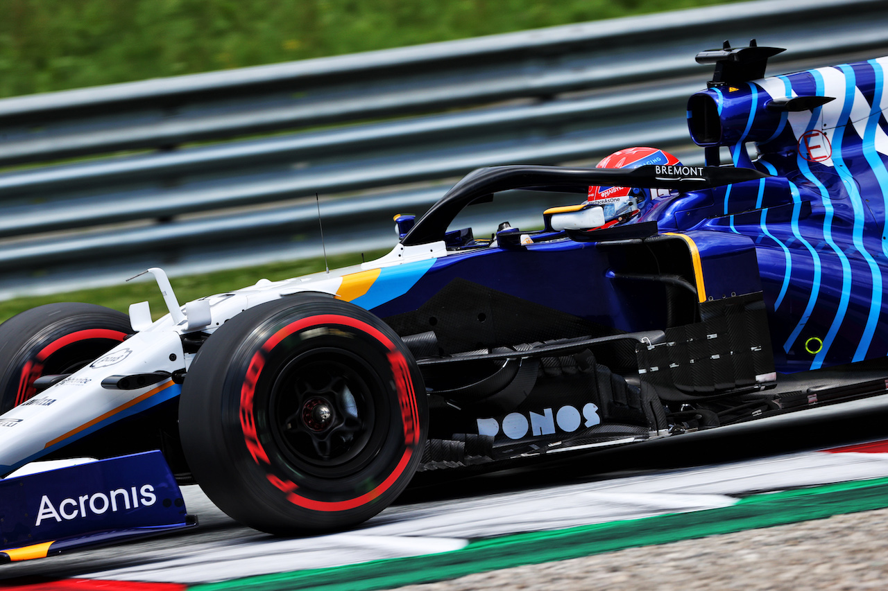 GP STIRIA, George Russell (GBR) Williams Racing FW43B.
26.06.2021. Formula 1 World Championship, Rd 8, Steiermark Grand Prix, Spielberg, Austria, Qualifiche Day.
- www.xpbimages.com, EMail: requests@xpbimages.com © Copyright: Batchelor / XPB Images