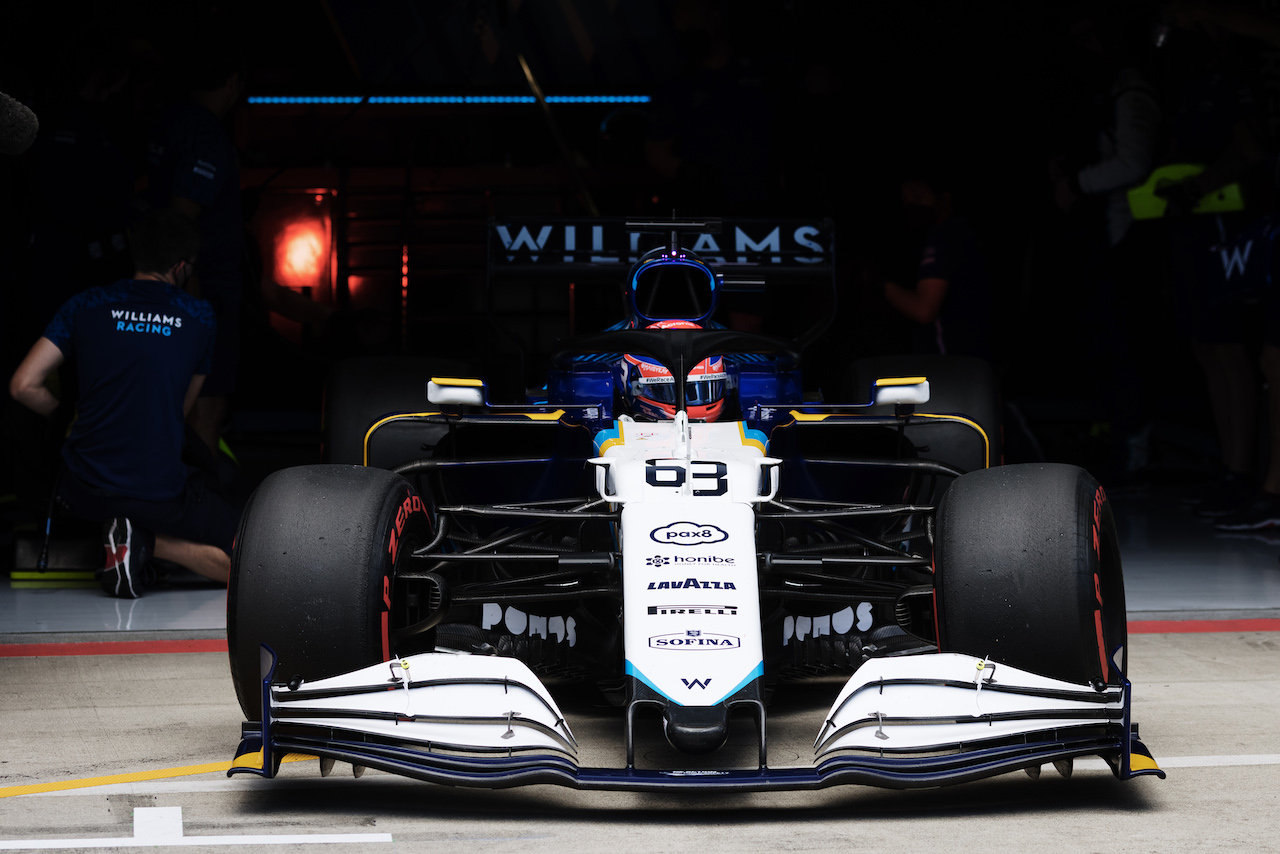 GP STIRIA, George Russell (GBR) Williams Racing FW43B.
26.06.2021. Formula 1 World Championship, Rd 8, Steiermark Grand Prix, Spielberg, Austria, Qualifiche Day.
- www.xpbimages.com, EMail: requests@xpbimages.com © Copyright: Bearne / XPB Images