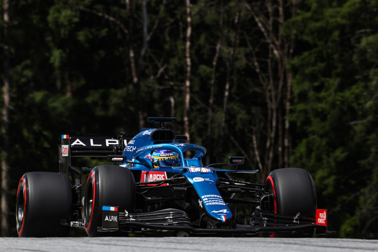 GP STIRIA, Fernando Alonso (ESP), Alpine F1 Team 
26.06.2021. Formula 1 World Championship, Rd 8, Steiermark Grand Prix, Spielberg, Austria, Qualifiche Day.
- www.xpbimages.com, EMail: requests@xpbimages.com © Copyright: Charniaux / XPB Images