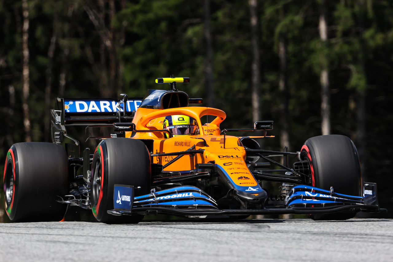 GP STIRIA, Lando Norris (GBR), McLaren F1 Team 
26.06.2021. Formula 1 World Championship, Rd 8, Steiermark Grand Prix, Spielberg, Austria, Qualifiche Day.
- www.xpbimages.com, EMail: requests@xpbimages.com © Copyright: Charniaux / XPB Images