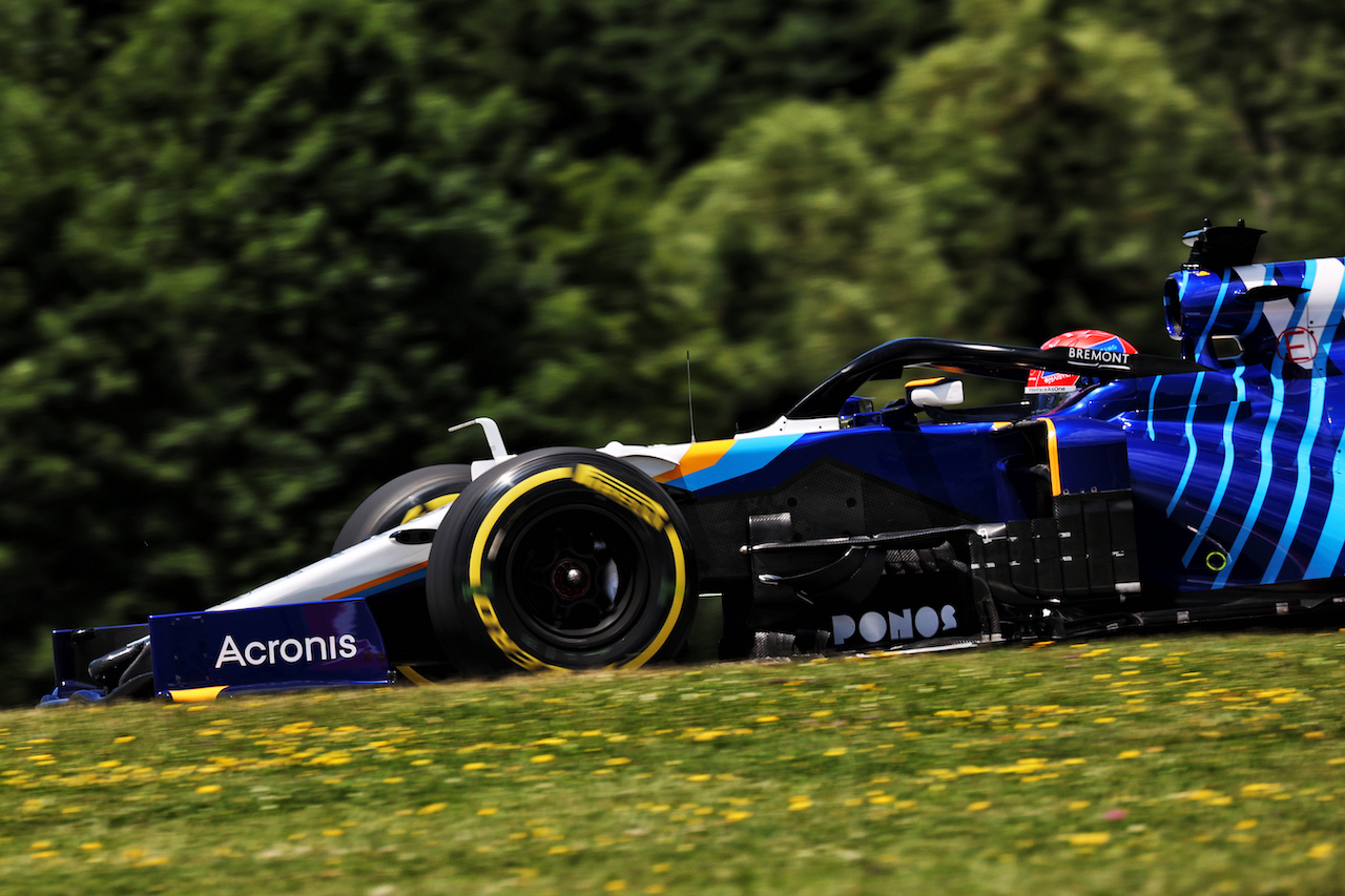 GP STIRIA, George Russell (GBR) Williams Racing FW43B.
26.06.2021. Formula 1 World Championship, Rd 8, Steiermark Grand Prix, Spielberg, Austria, Qualifiche Day.
- www.xpbimages.com, EMail: requests@xpbimages.com © Copyright: Batchelor / XPB Images