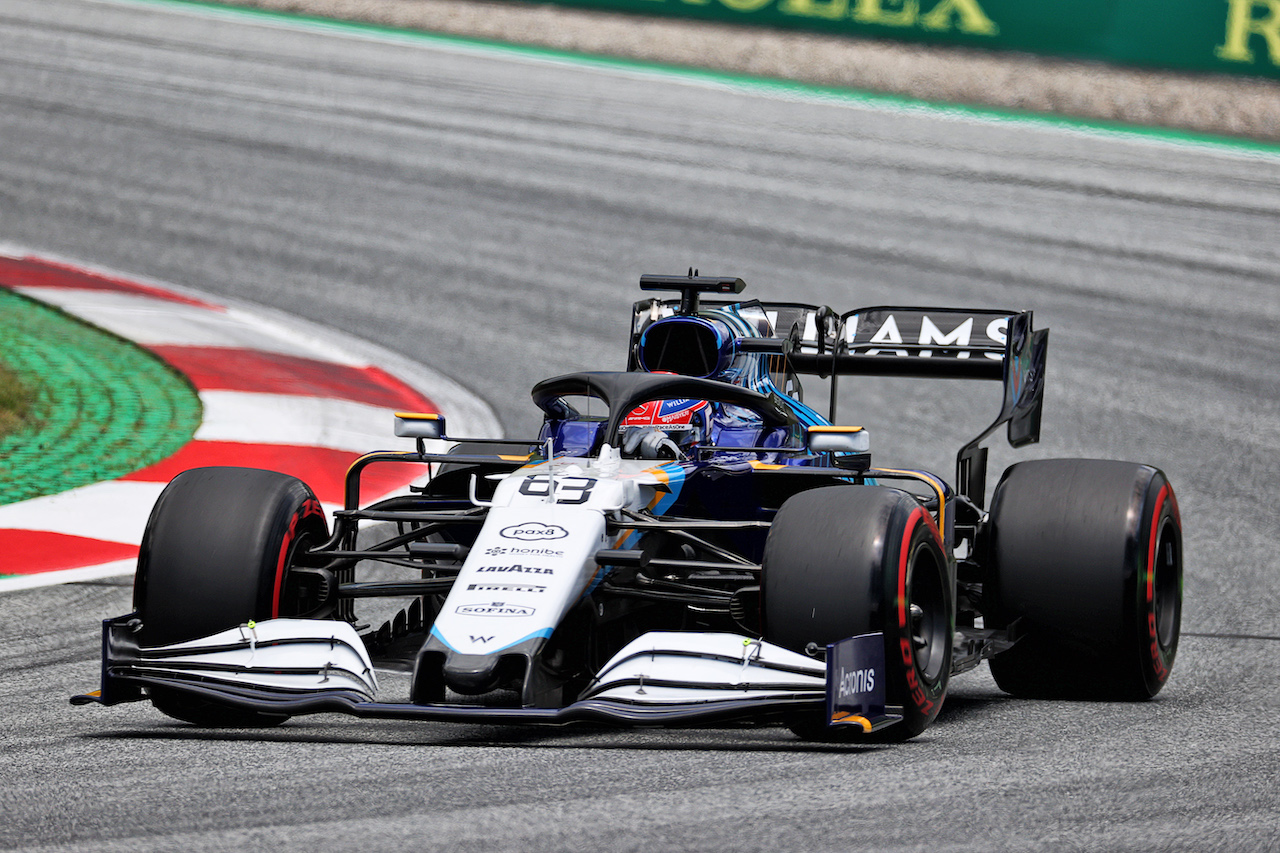 GP STIRIA, George Russell (GBR) Williams Racing FW43B.
26.06.2021. Formula 1 World Championship, Rd 8, Steiermark Grand Prix, Spielberg, Austria, Qualifiche Day.
- www.xpbimages.com, EMail: requests@xpbimages.com © Copyright: Batchelor / XPB Images